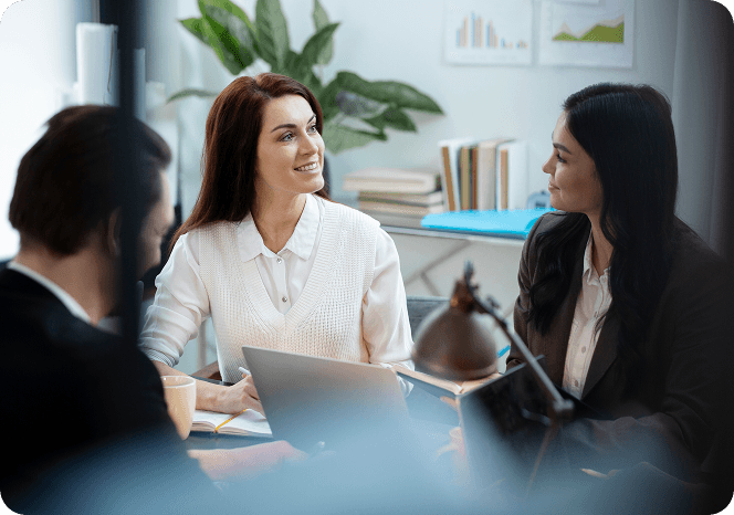 Business team discussing marketing strategy